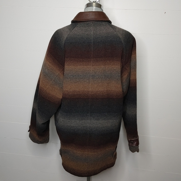 RARE vintage Brooks Brothers striped wool coat S - Picture 6 of 16